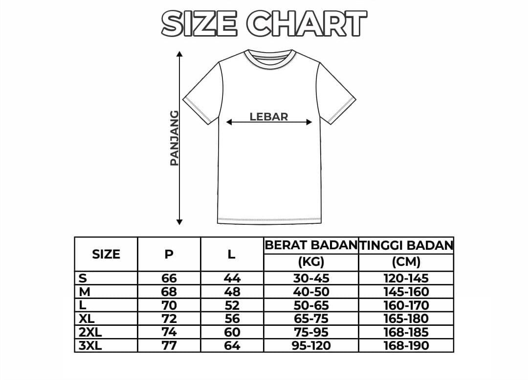 Ukuran Kaos